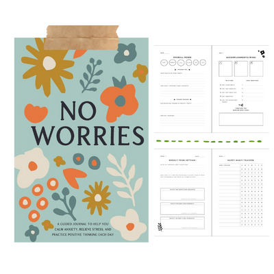 no worries - easy guided journal for anxiety