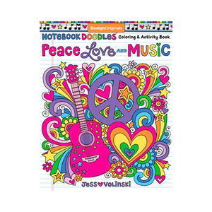 Notebook Doodles Peace, Love, and Music: Color & Activity Book (Design Originals) 32 Groovy Designs; Beginner-Friendly Relaxing & Inspiring Art Activities for Tweens, on Extra-Thick Perforated Pages