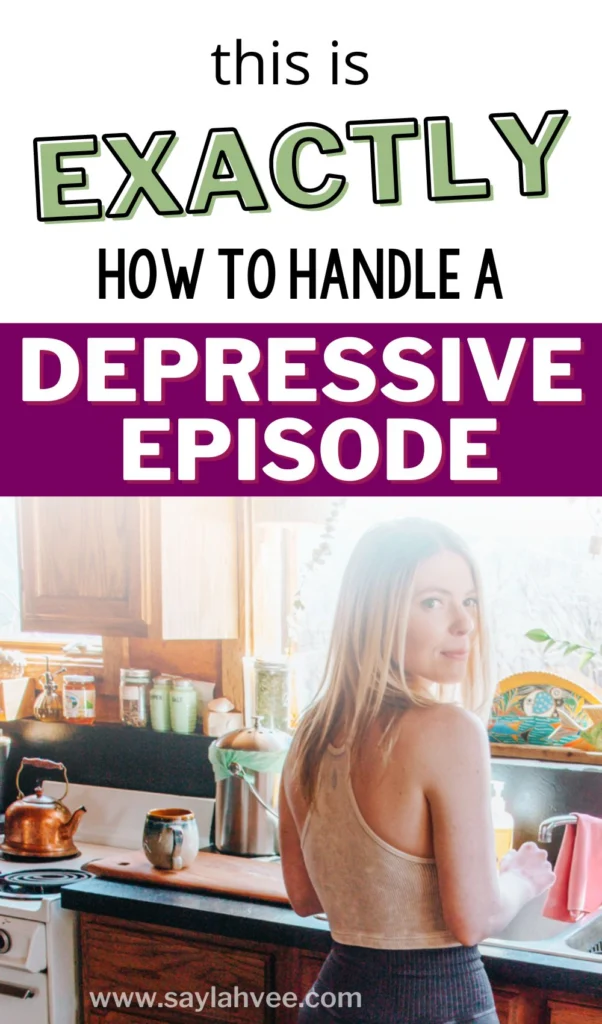 this is exactly how to handle a depressive episode