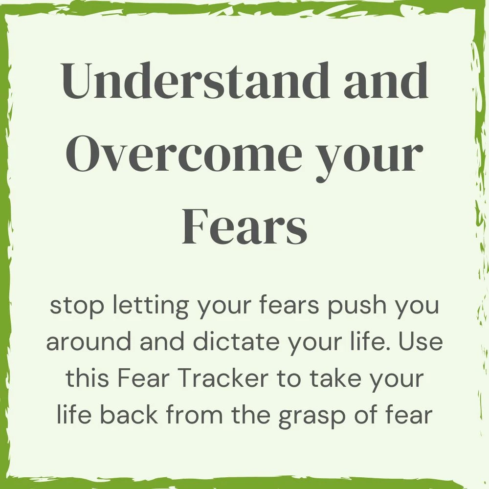 Overcome your fears - stop letting your fears push you around and dictate your life. use this worksheet to help you overcome your fears
