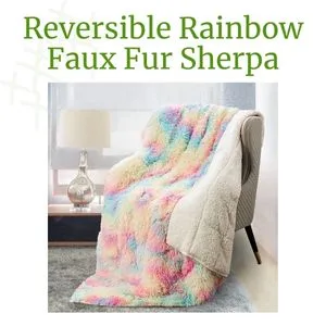 Reversible Faux Sherpa Anxiety Blanket